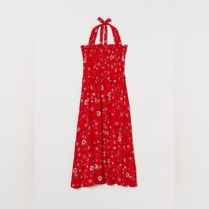 Red Floral Halter Dress | H&M Divided | 6P